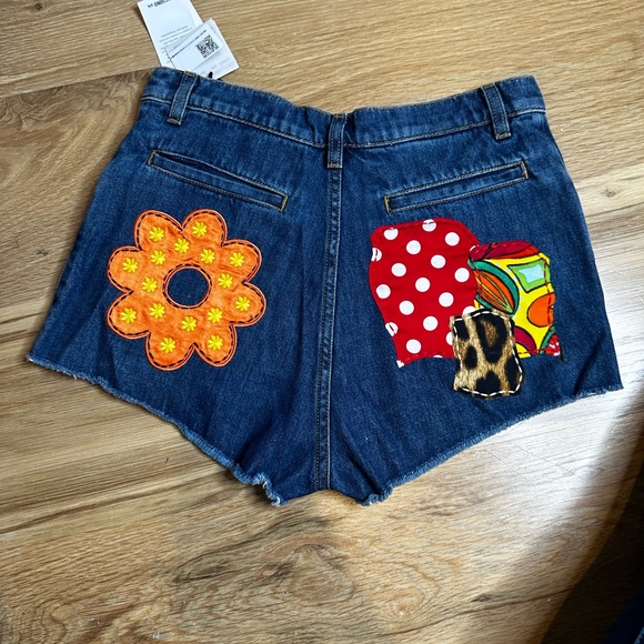 MOSCHINO couture M Denim shorts 8 short pockets loop new NWT - Picture 3 of 7